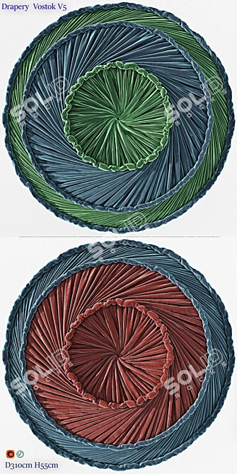 Eastern Style Drapery V5 - Ethnically Inspired Window Decoration 3D model image 2