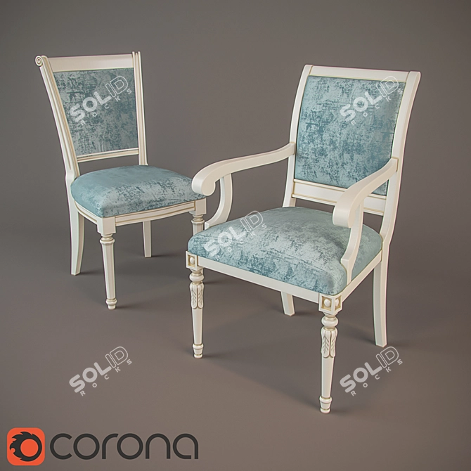 Keng Makon Chairs: Quality Meets Comfort 3D model image 1