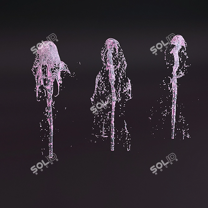 Elegant Fountain Water Set 3D model image 1