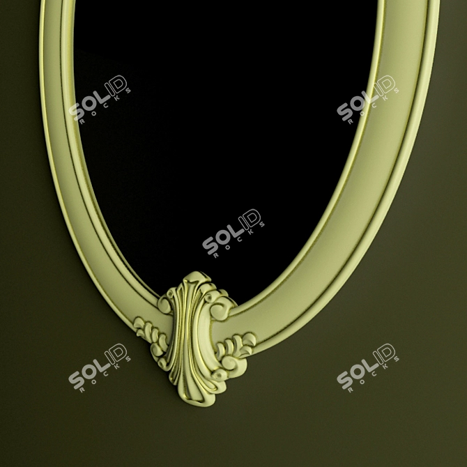 Classic Patina CNC-Crafted Mirror 3D model image 3