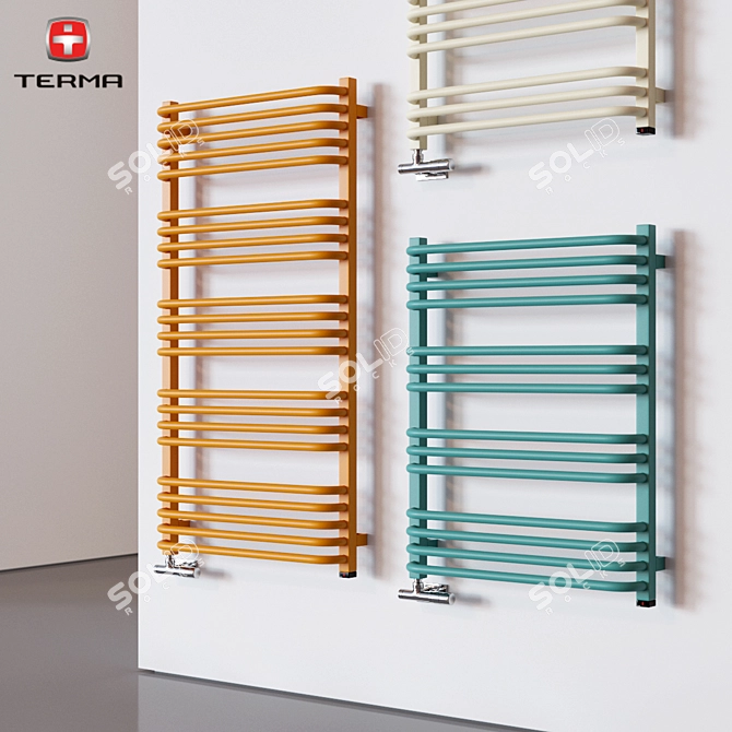 Modern Terma Alex One Towel Warmer 3D model image 1