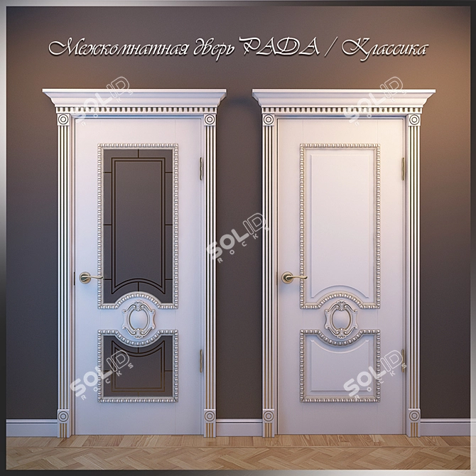 Classic Style Patina Internal Door 3D model image 1