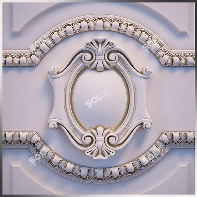 Classic Style Patina Internal Door 3D model image 2