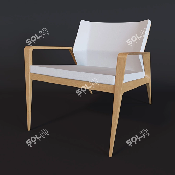 Modern Armchair by Angel Corso 3D model image 1