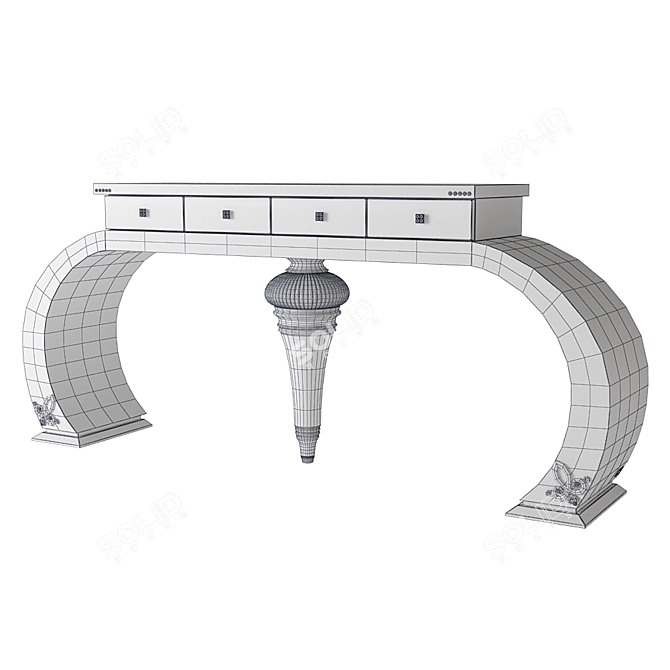 Glamorous Blue Diamond Console - 1503E 3D model image 2