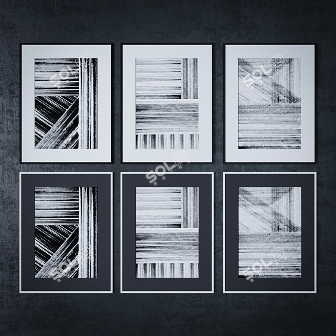 Daniele De Batté Black & White Texture Set 3D model image 1