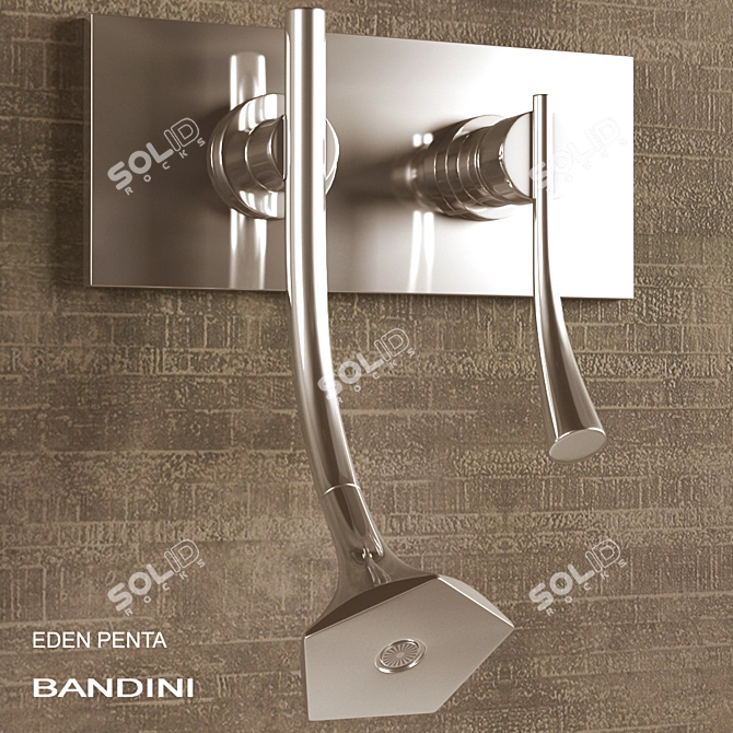 Elegant Ocean Sink & Eden Penta Mixer 3D model image 2