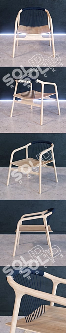 Contemporary Cordame Chair: Eduardo Baroni 3D model image 2