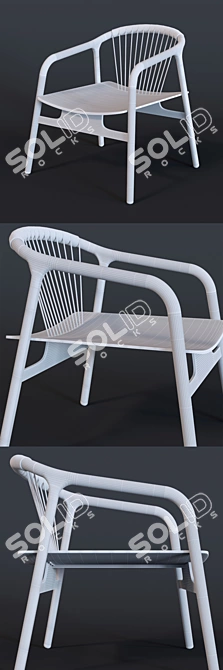 Contemporary Cordame Chair: Eduardo Baroni 3D model image 3