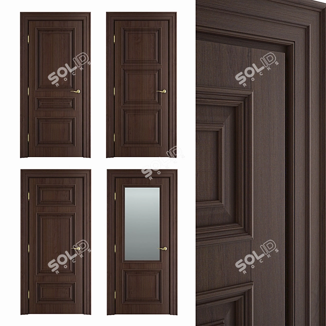 Decadent Elegance: CHOCOLATE Door 3D model image 1