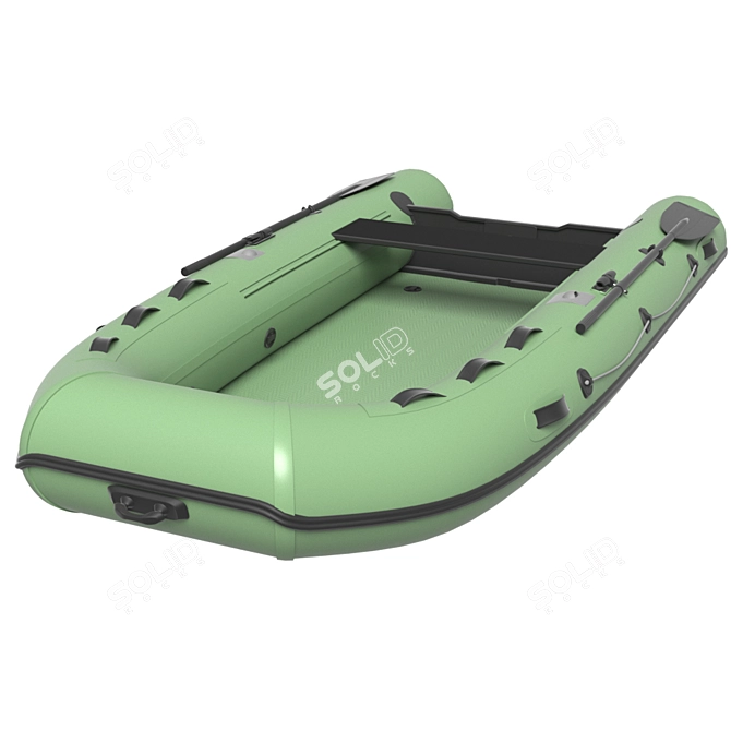 Classic Inflatable Boat 3D model image 1