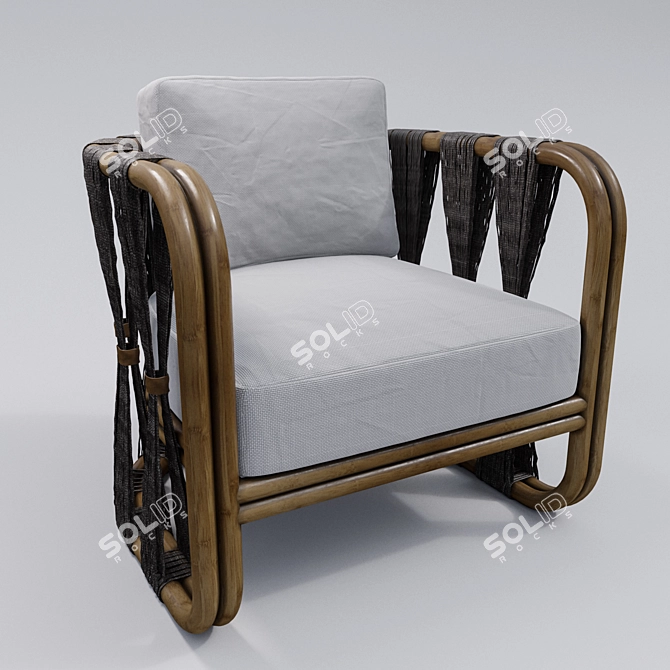 Strings Attached Lounge Chair 3D model image 1