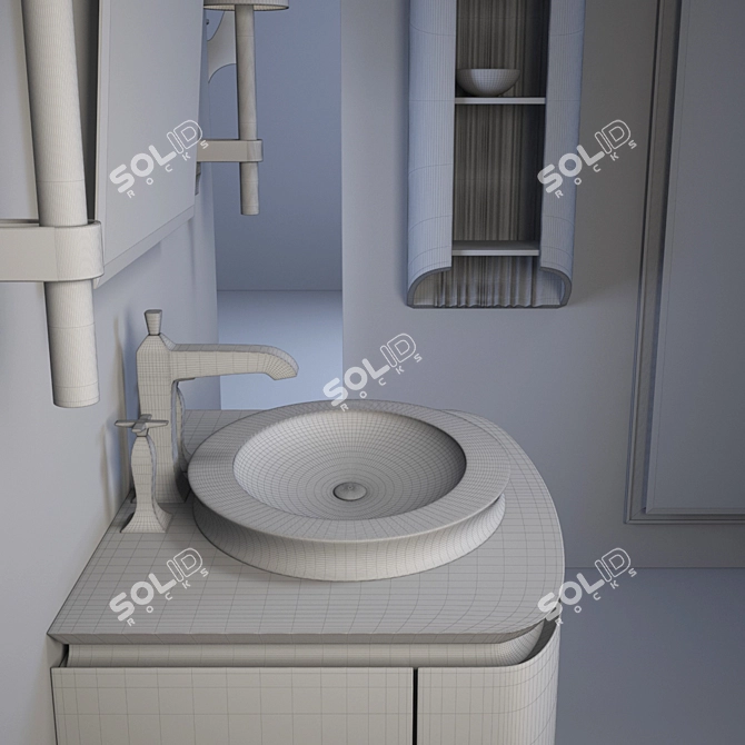 Italian Bathroom Furniture Collection: Karol Bania 3D model image 3