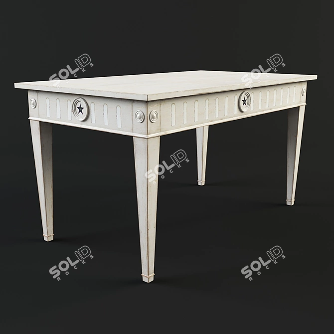 Moissonnier L XVI Square Table - Ref654 3D model image 1