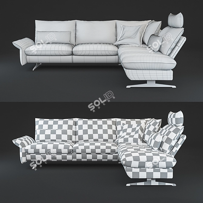  Modern Lounge Sofa Lungo by KOINOR 3D model image 3