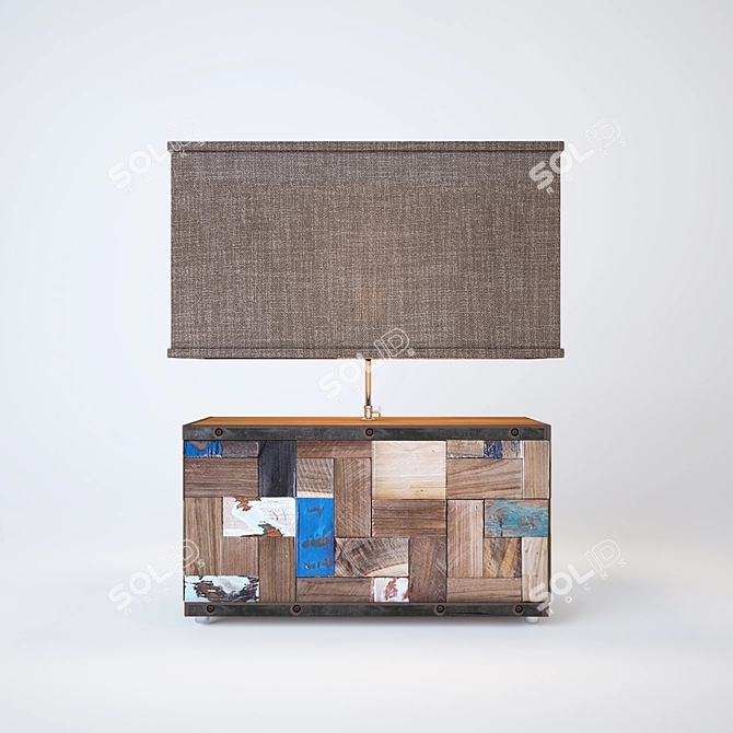 Elegant Ferum Table Lamp 3D model image 2