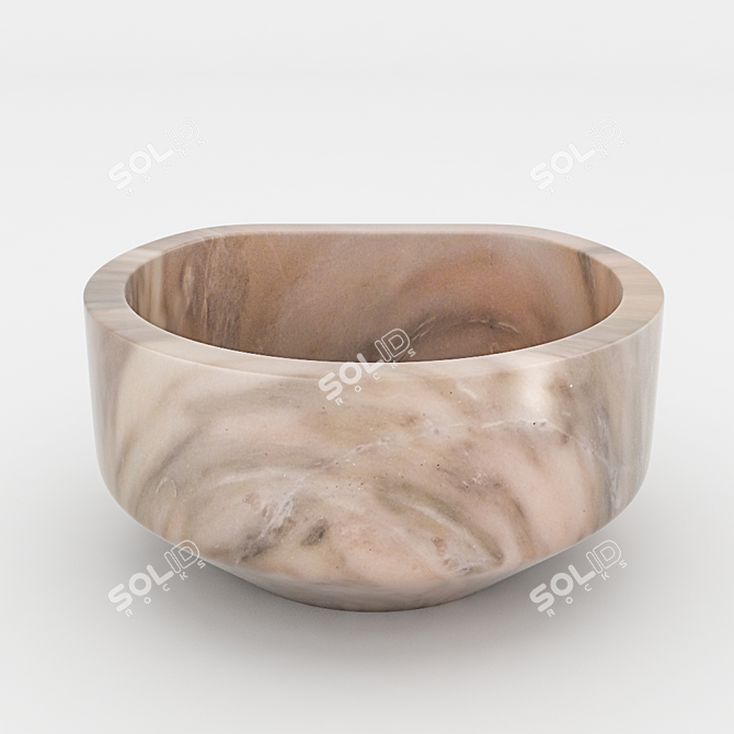 Luxury Marble Qurna for Hamam: KM28 3D model image 1