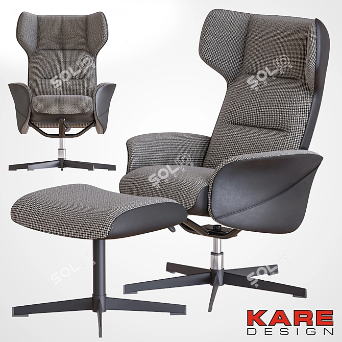 KARE Design Ohio: Elegant Rotating Chair 3D model image 1