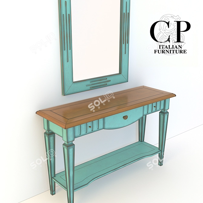 Elegant MetaMorfosi Art Console & Mirror 3D model image 2