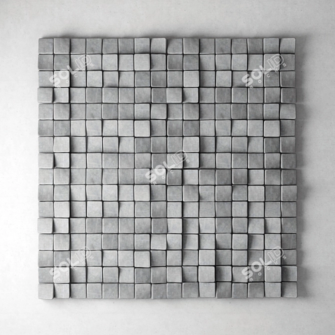 Elegant Stone Panel Decor 3D model image 1