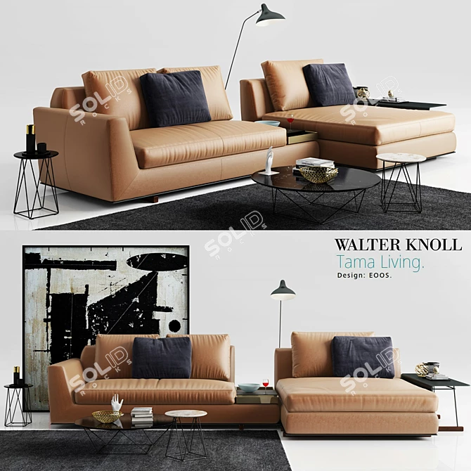 Walter Knoll Tama Living Sofa: Elegant Comfort for Your Home 3D model image 1