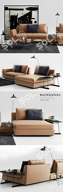 Walter Knoll Tama Living Sofa: Elegant Comfort for Your Home 3D model image 2