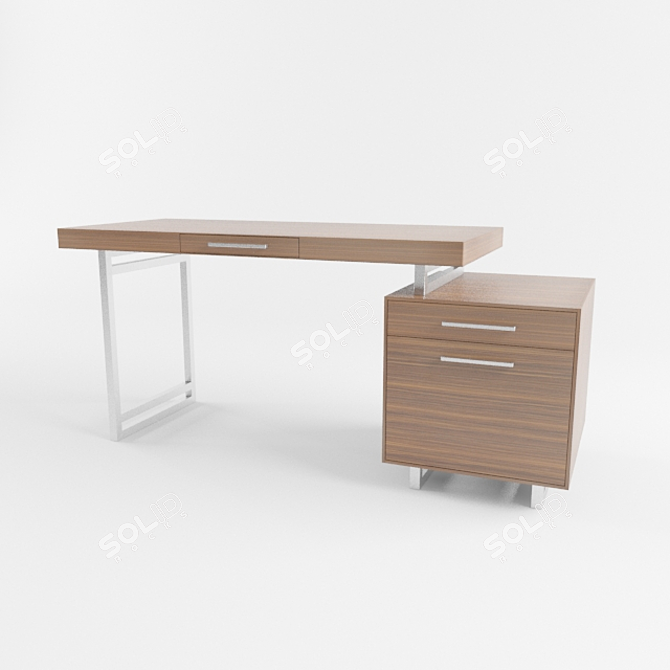 Sleek Mosaic: Modern Table 3D model image 1