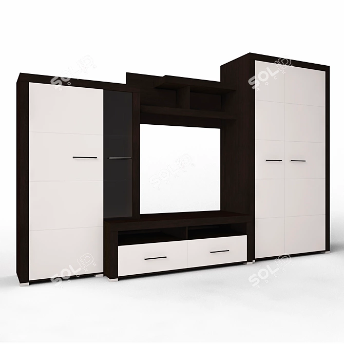  Realistic Cabinet-Wall 3D model image 1