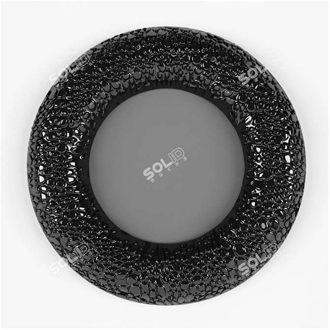 Elegant Black Pearl Mirror 3D model image 1