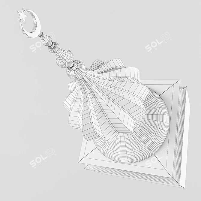 Title: Spiral Pommel for Spiritual Structures 3D model image 2