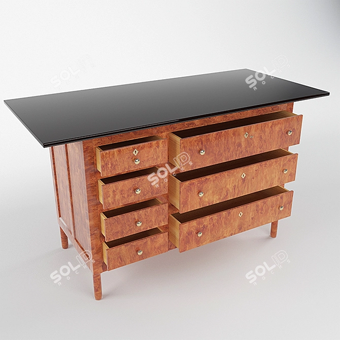 Modern Komod Chest of Drawers 3D model image 1