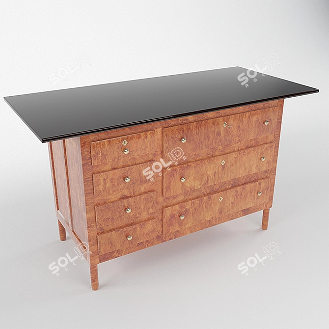 Modern Komod Chest of Drawers 3D model image 2