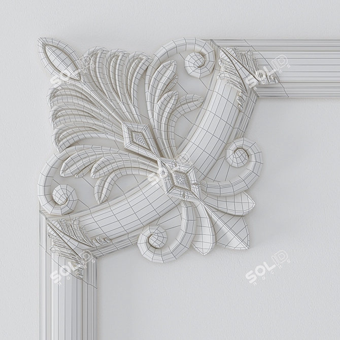 Elegant Decorative Frame - EVROPLAST_1.52.283 3D model image 3