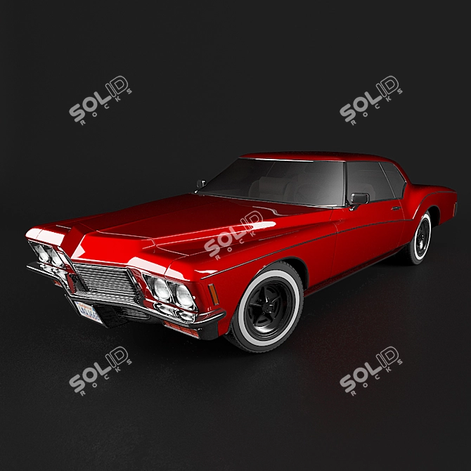 Vintage Buick Riviera Boattail 1972 3D model image 1