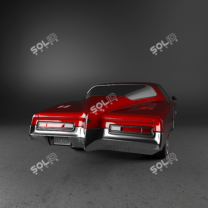 Vintage Buick Riviera Boattail 1972 3D model image 2