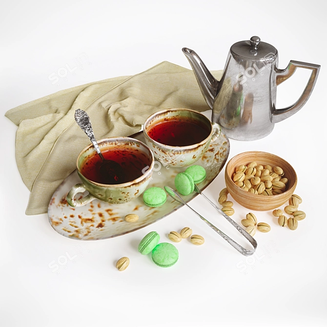 Elegant Home Decor Set 3D model image 1