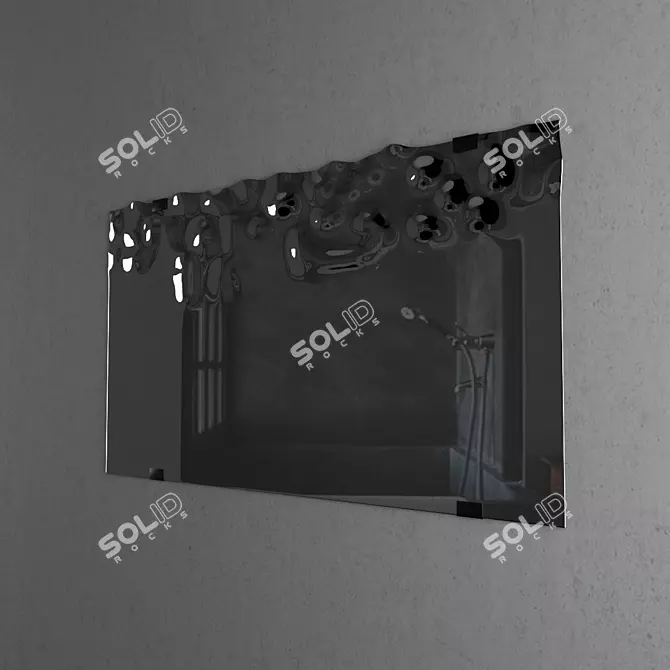 Elegant Strata Mirror: 1800x1000mm 3D model image 2