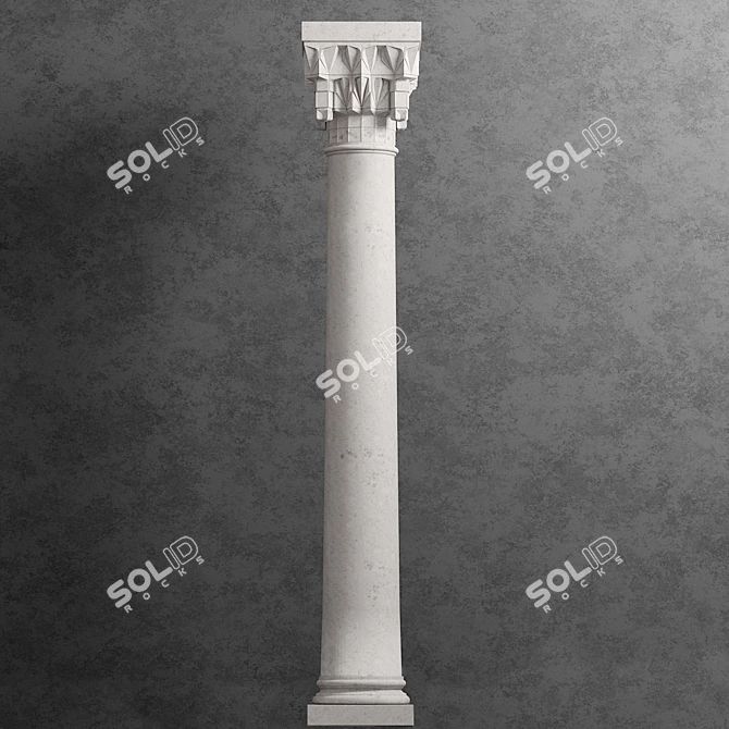 Ottoman-Style Mosque Column 3D model image 3