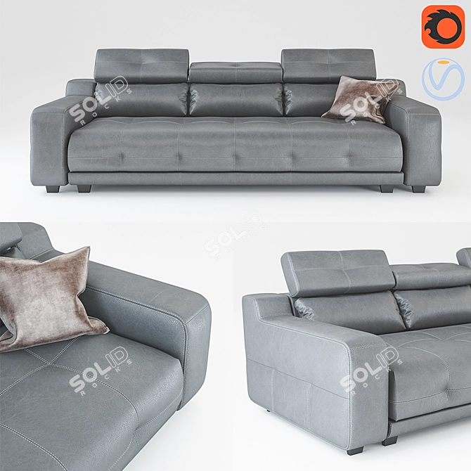 Luxury Elvis Sofa by Cinno Cillini 3D model image 1