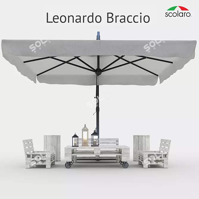 Leonardo Braccio: Stylish Outdoor Furniture Set 3D model image 1