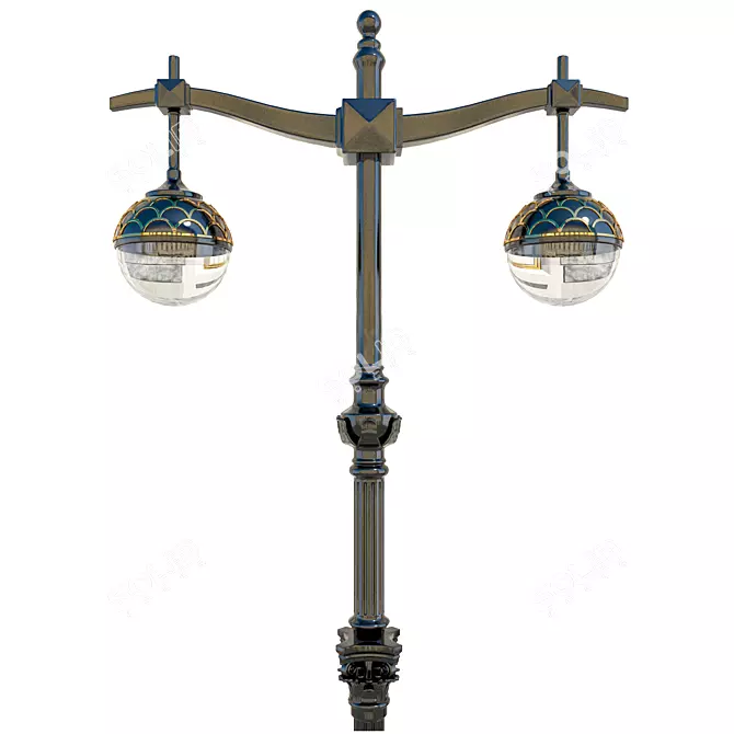 Elegant Lamppost: Polys 22,306 3D model image 2