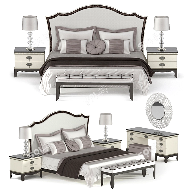 Lorenza Bedroom Set 3D model image 1