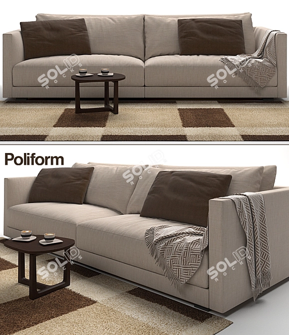 Poliform Bristol Sofa 3D model image 1
