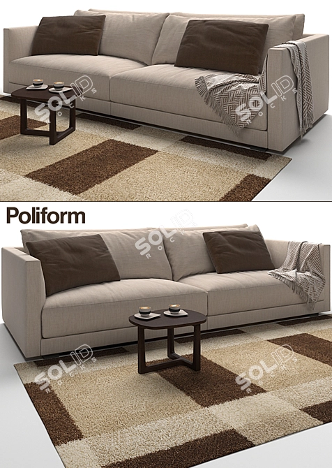 Poliform Bristol Sofa 3D model image 2