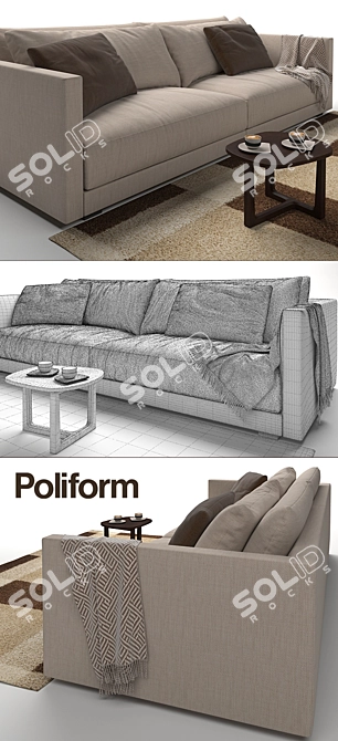 Poliform Bristol Sofa 3D model image 3