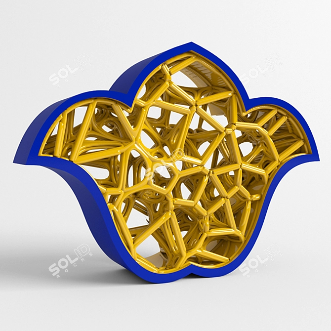 Voronoi 3D Tulip Sculpture 3D model image 2
