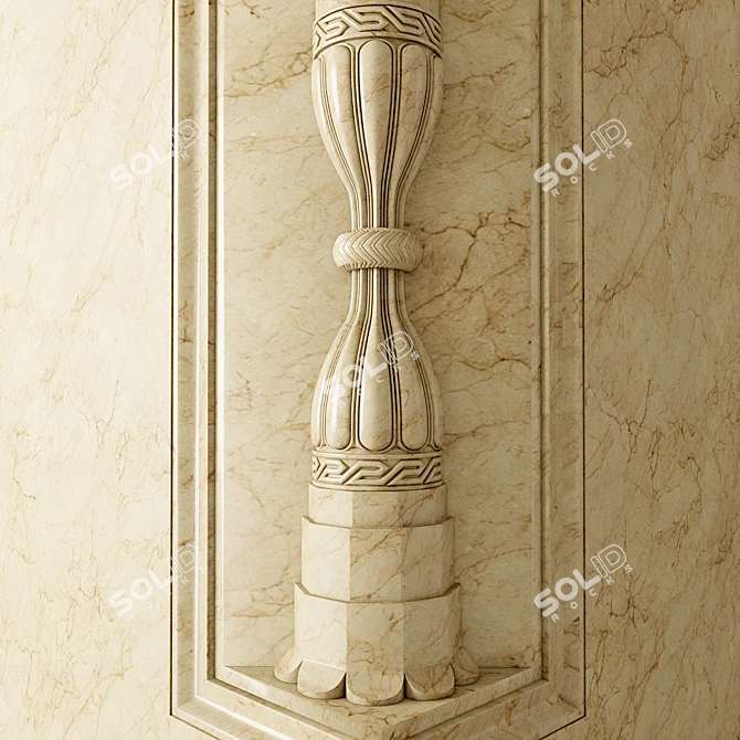 Ottoman-inspired Column Kum Saatleri 3D model image 1