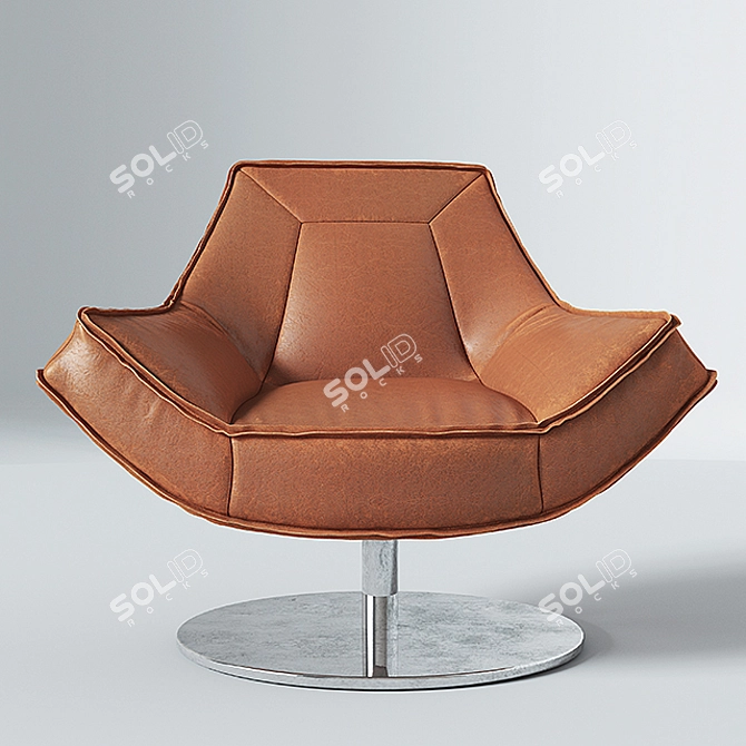 Elegant Marconi Armchair 3D model image 2