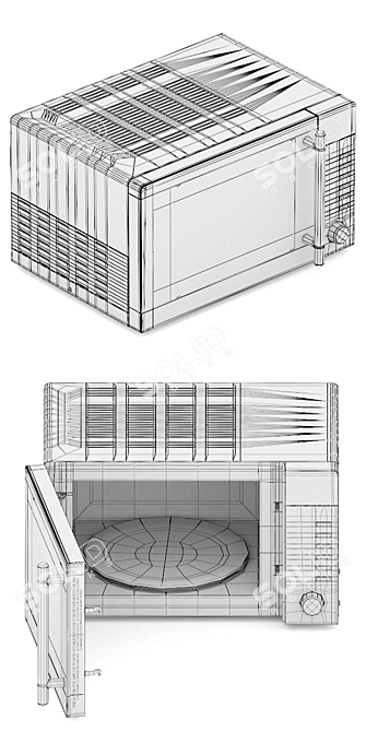 GORENJE MO-17 DE - Compact and Efficient Microwave 3D model image 3