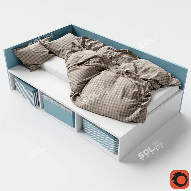 Dreamy World Kid Bed 3D model image 1